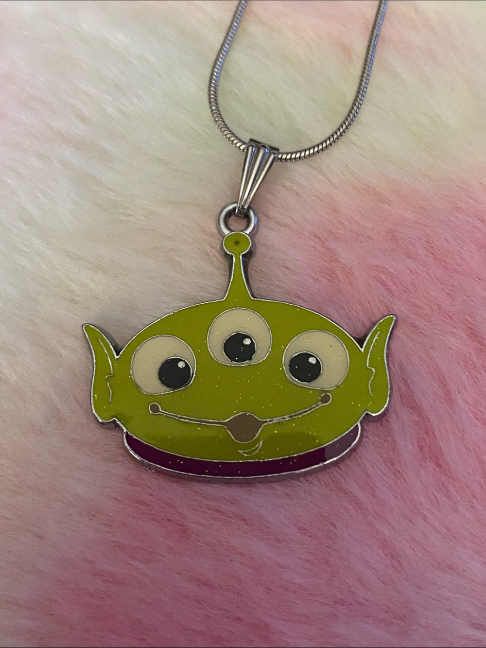 Green Alien Pendant Necklace  - Toy Story Style